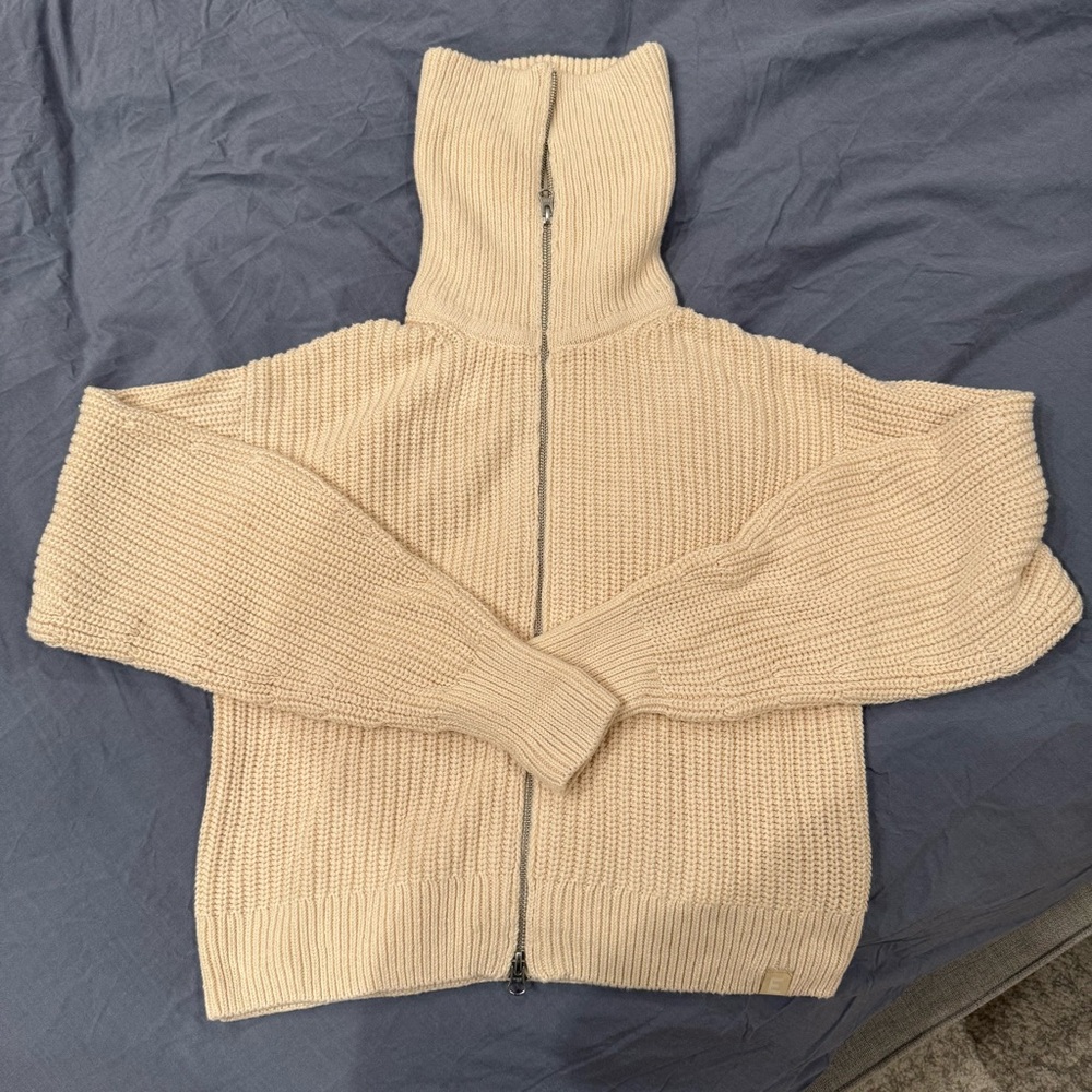 Everlane Zippered Organic Cotton Cardigan